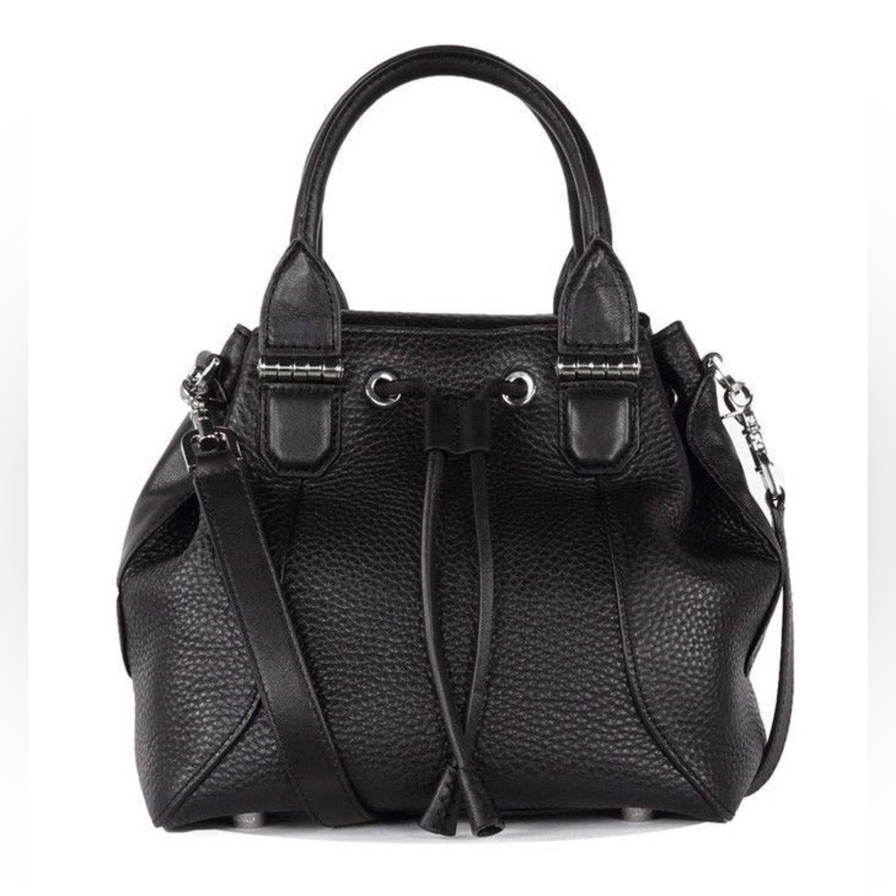 MACKAGE Dark Blue Handbag with removable shoulder strap